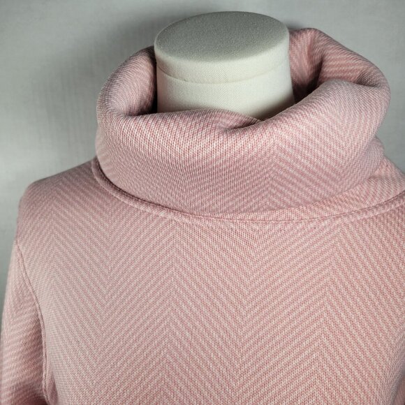 J.Crew Women Pink Glen Plaid Sophisticated Herringbone Cowl Pullover Size M - Picture 7 of 10